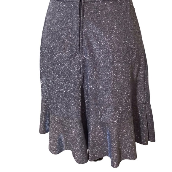 BCX Shimmer Gunmetal Ruffle Halter Party Dress Junior NWT Size 5 - Picture 7 of 11